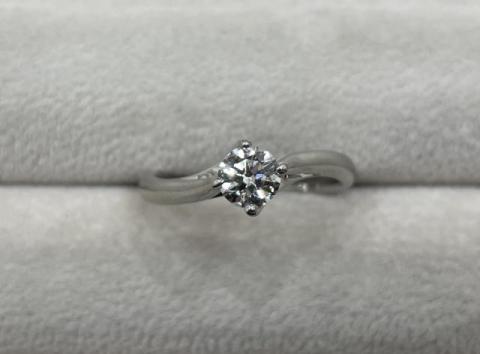 リング Pt900 4.8g ダイヤ 0.501ct G VS2 EX 一粒
