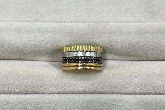 ブシュロン キャトルクラシック リング K18YG/WG/PG/ブラウンコーティング 17.8g ラージ 50号