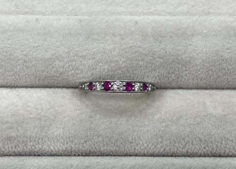 リング Pt900 3.4g ルビー 0.17ctダイヤ 0.15ct
