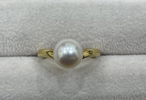 ミキモト リング K18YG 4.8g アコヤ真珠 8.6mm