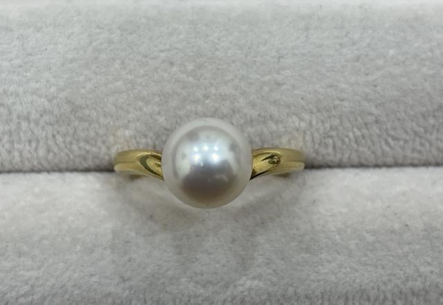 ミキモト リング K18YG 4.8g アコヤ真珠 8.6mm
