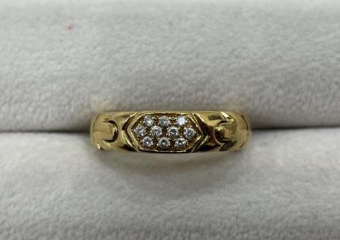 ブルガリ リング K18YG 8.8g ダイヤ