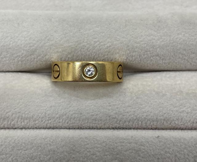 カルティエ ラブ リング K18YG 8.8g ダイヤ 53号