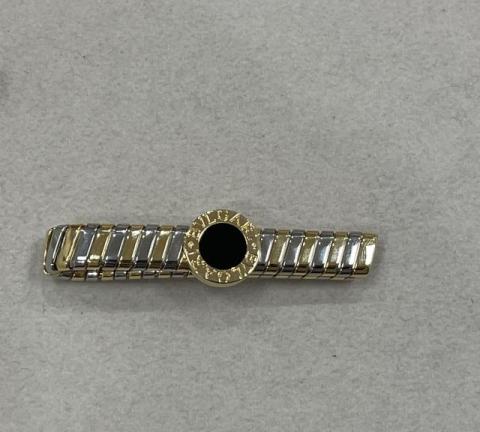 ブルガリ タイピン K18YG/SS 18.9g オニキス タイピン