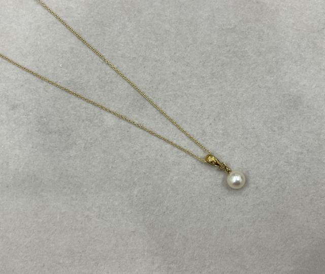 タサキ ネックレス K18YG 2.7g ダイヤ 0.03ct