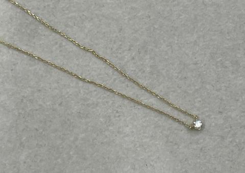 アーカー ネックレス K18YG 0.8g ダイヤ