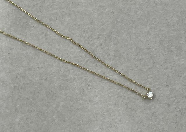 アーカー ネックレス K18YG 0.8g ダイヤ