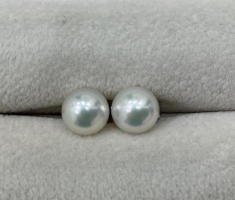 ミキモト ピアス　 K18WG 2.0g アコヤ真珠 7.2mm 一粒