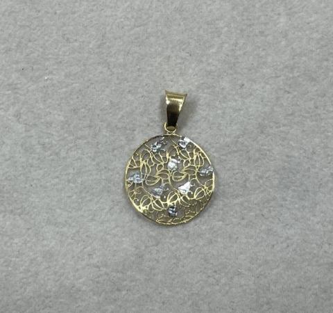 ペンダントトップ K18YG/WG 1.3g