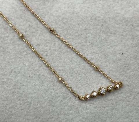 4℃ ブレスレット K18PG 1.1g ダイヤ