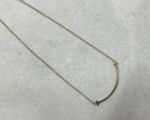 ティファニー Tスマイル ネックレス K18YG 3.0g