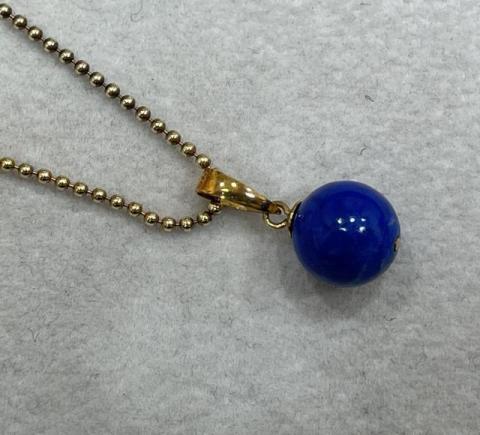 ネックレス K18YG 3.6g ラピスラズリ