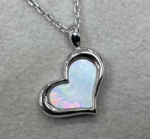 ピアジェ ライムハート ネックレス K18WG 5.3g シェル