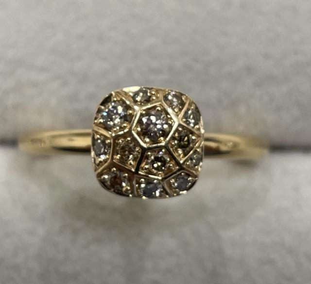 ポメラート ヌード ソリテール プチ リング K18WG/PG 5.8g ダイヤ 56号