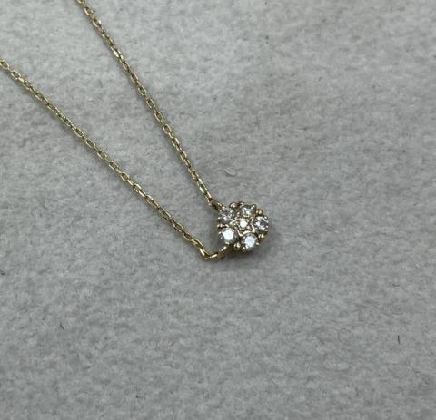 ポンテヴェキオ ネックレス K10YG 0.8g ダイヤ 0.07ct