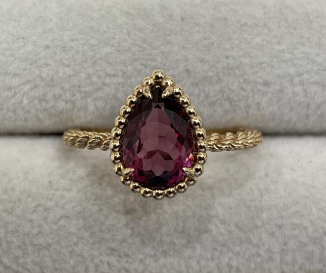 ブシュロン セルパンボエム リング K18PG 2.6g ガーネット 58号