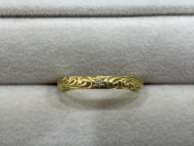 リング K18 4.5g ダイヤ 0.02ct