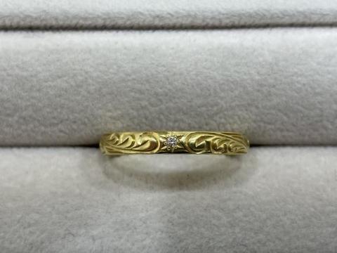 リング K18 4.5g ダイヤ 0.02ct