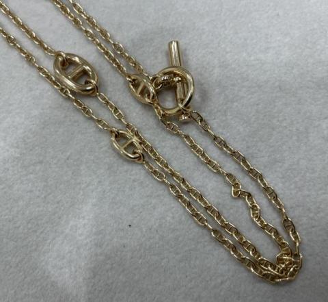 エルメス シェーヌダンクル ファランドール ネックレス K18PG 21.5g