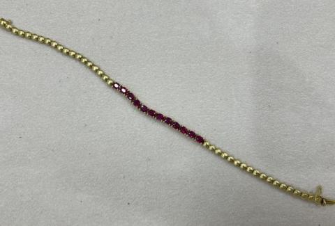 ブレスレット 18K 10.6g ルビー 