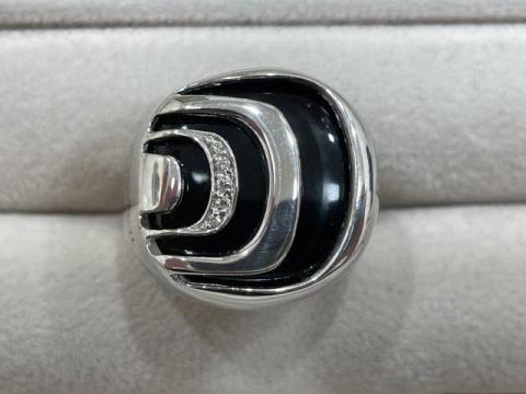 ダミアーニ ダミアニッシマ リング シルバー925 12.9g オニキス ダイヤ 13.5号