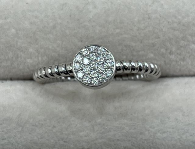 リング K18WG 2.5g ダイヤ