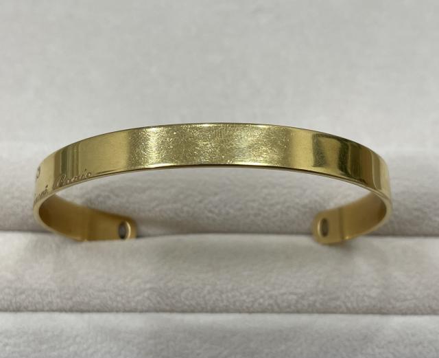 エルメス カルトゥ―シュ ブレスレット K18YG 15.2g バングル