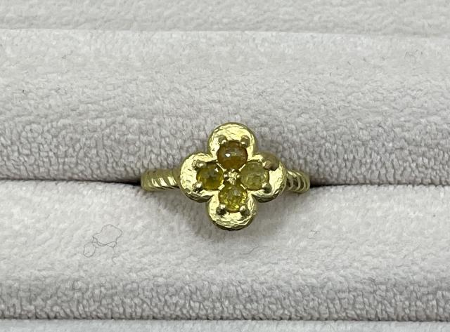 リング K18YG 4.2g ダイヤ 0.676ct