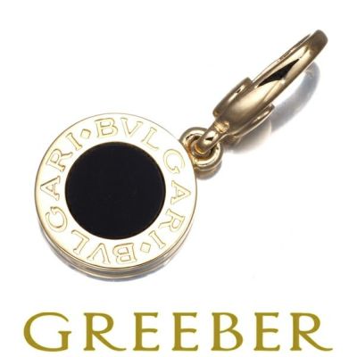 ブルガリ ペンダントトップ オニキス ブルガリブルガリ BB チャーム K18YG