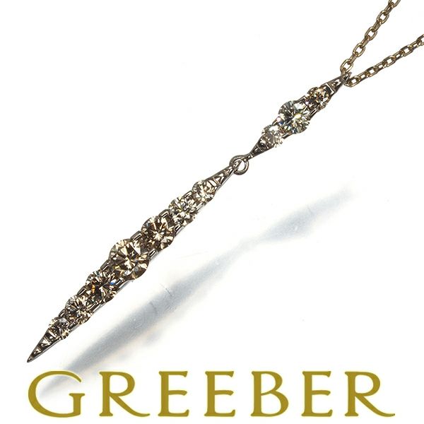 カシケイ ネックレス ダイヤ ダイヤモンド 1.00ct ネイキッド K18BG