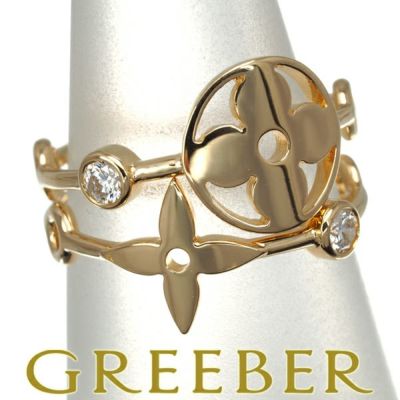 ルイヴィトン リング ダイヤ モノグラムスキン 51号 K18YG