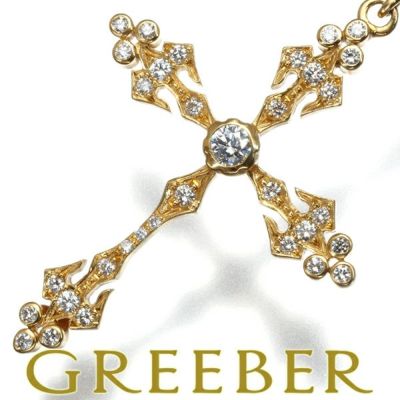 ローリーロドキン ペンダントトップ ダイヤ ダイヤモンド クロス K18YG