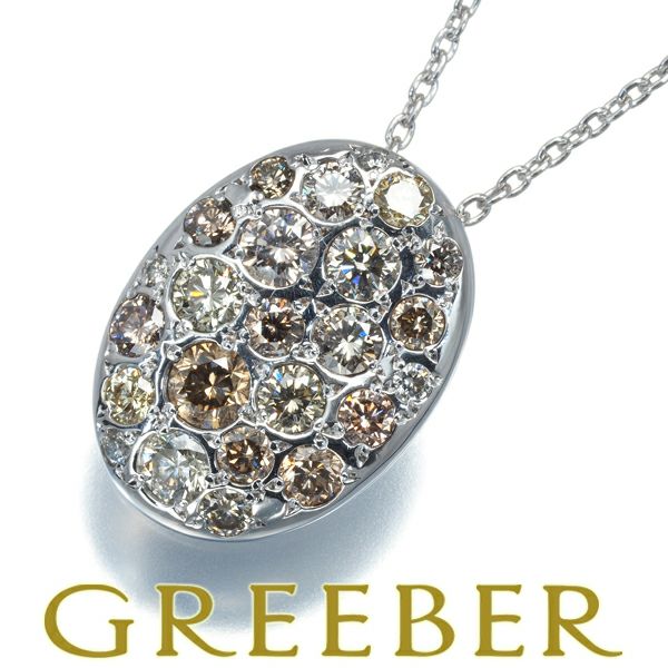 カシケイ ネックレス ダイヤ ダイヤモンド 1.00ct メランジェ オーバル K18WG