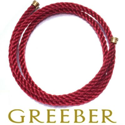 フレッド ブレスレット用コード レッド 3連 21刻印 SS/テキスタイルケーブル