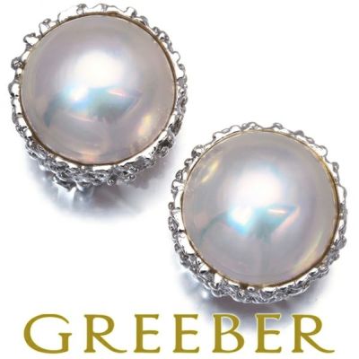 タサキ イヤリング マベパール マベ真珠 16.0mm シルバー