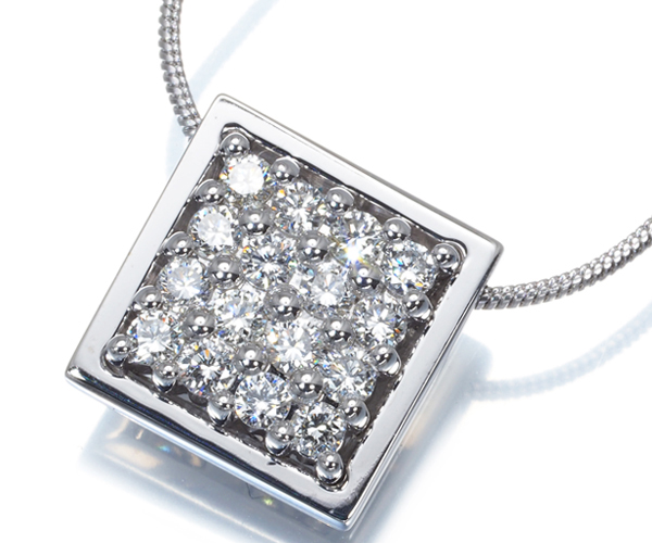 ダミアーニ ネックレス ダイヤモンド 0.64ct パヴェ K18WG