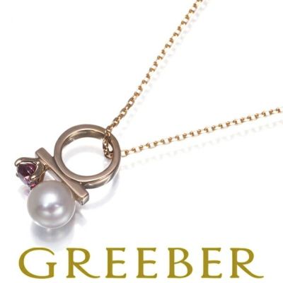 タサキ ネックレス ベビーパール 真珠 4.7mm ピンクトルマリン プチバランスクラス K18PG