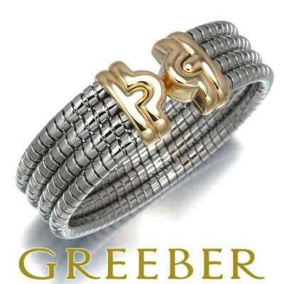 ブルガリ ブレスレット パレンテシ トゥボガス バングル K18YG/SS