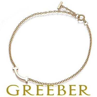 ティファニー ブレスレット Tスマイル ミニ K18YG