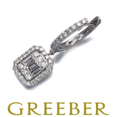 ポンテヴェキオ ピアス ダイヤ ダイヤモンド 0.37ct 2種カット フープ 片耳 K18WG 