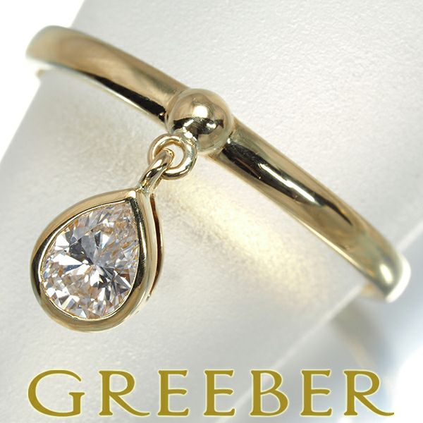 ミキモト リング ダイヤ ダイヤモンド 0.24ct スウィング ペアシェイプカット 8.5号 K18YG