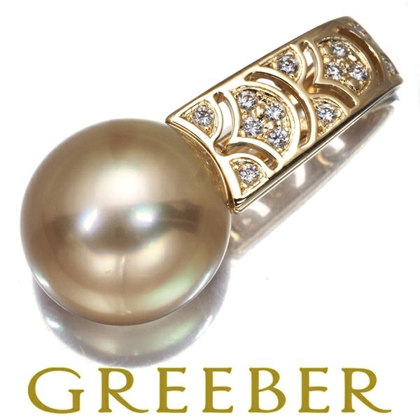 TASAKI タサキ ペンダントトップ パール 真珠 13.0mm ダイヤ ダイヤモンド 0.11ct K18YG