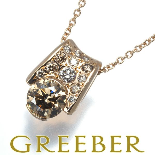 カシケイ ネックレス ダイヤ ダイヤモンド 0.60ct/0.15ct メランジェ K18PG