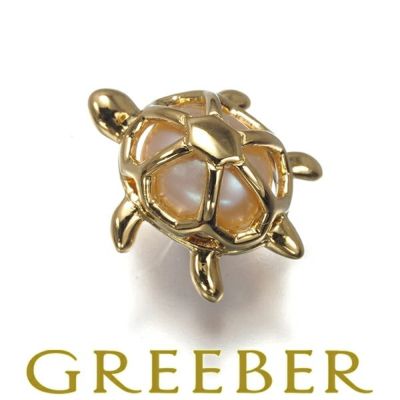 ミキモト ブローチ パール 真珠 6.6mm 亀 カメ アニマル ピン