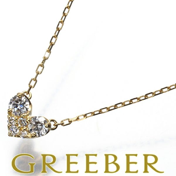 ポンテヴェキオ ネックレス ダイヤ ダイヤモンド 0.14ct ハート K18YG