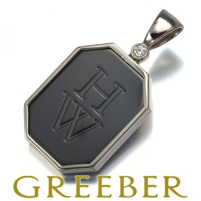 ハリーウィンストン ペンダントトップ ダイヤ ダイヤモンド HWロゴ K18WG