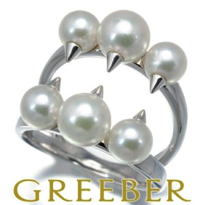 タサキ リング パール 真珠 5.0‐6.0mm デインジャー シグネチャー 9号 K18WG 