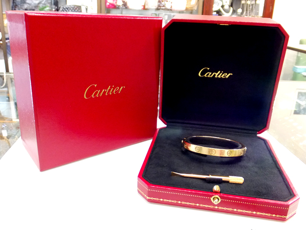 Cartier　18金　YG　ラブブレスレット