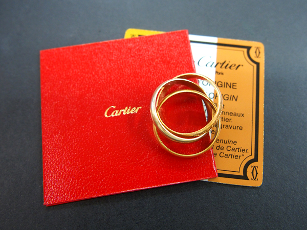 Cartier　K18　トリニティ　指輪